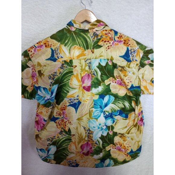 Vintage Venezia Vitale Women's Hawaiian Floral Print Button Up Shirt Size 22/24 - Picture 8 of 9